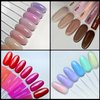 LoveOurHome 150pc Medium Almond Nail Swatch Sticks Vanish Gel Polish Color Design Display Stick Tips Clear Almond Fan Cards Nails Art Practice Sample Tools with Rings