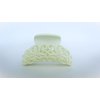 Generic Smaller medium filigree hair claw clip (Primary color: White), 1 Count (Pack of 1)