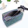 Colorful Glitter Shine Cosmetic Pouch Waterproof Zipper Handbag Carry Case Organizer Travel Case (purple)