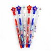 TINYMILLS 24 Pcs Patriotic 4th of July Multi Point Stackable Push Pencil Assortment with Eraser for Carnival Prize Goodie Bag Stuffers Party Favors for 4th of July BBQ, parties, parades, canivals