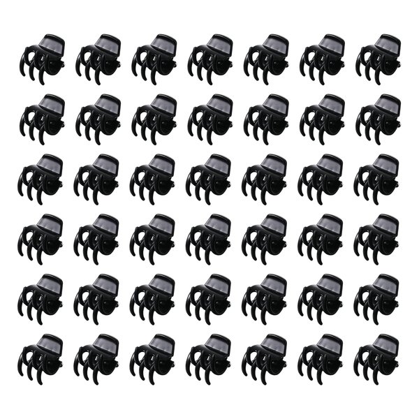 100PCS Tiny Hair Clips for Girl,Mini Claw Clips for Women, 1cm Black Plastic Mini Claw Clips for Babies, Hair Accessories for Women,Non Slip Pins Hair Clamps,Designed for Thin Or Thick Hair,Good Gift
