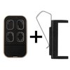 XIHADA Universal Garage Door Remote with Clip Universal Garage Door Opener Remote Universal Gate Remote Control Homelink Remote with Clip (Black with Grey)