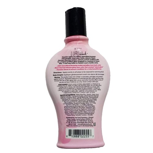 Tan Asz U LUAU BLACK 200X Black Bronzer 7.5 oz smaller size. Charcoal Glow serum Tanning Bed Lotion
