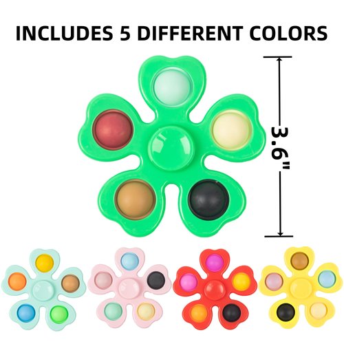 24 Pcs Fidget Spinners Bulk-Mini Pop Bubble Fidget Spinner Toys for Kids Teens Adults Party Favors Games,Birthday Return Valentines Day Gifts Goodie Bags Stuffers,Classroom Rewards Carnival Prizes
