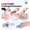 Saviland Long Length Nail Forms: 100Pcs Professional Poly Gel Nail Forms Sturdy Nail Extension Forms Paper Nail Forms Self-adhesive Nail Model Stencils for Acrylic Nails Builder Nail Gel Nail art
