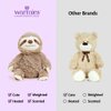 warmies Microwavable & Weighted Stuffed Animals, Sloth - Heated Stuffed Animal Plushie for Warmth & Comfort - Cute Soft Plush Toys for Boys, Girls, Babies & Toddlers