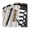 Wilson 2022 A1000 T125 12.5" Fastpitch Outfield Glove - Left Hand Throw, White/Black/Metallic Gold