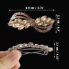 Crystal Wedding Hair Clip Barrette Rhinestone Hair Barrette Bridal Hair Accessories for Wedding Gold Hair Pieces Hair Accessories for Women and Girls