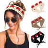 HAIMEIKANG Hippie Hair Bandanas Headbands for Women Boho Headband Knit Hair Bands Floral Head Wrap for Girls (mushroom)