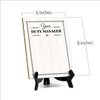 Signs ByLITA Your Duty Manager Is Dry Wipe | Versatile | eco-friendly signs with easy-to-clean surface | Perfect for menus, reservations, and more