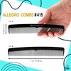Allegro Combs #415 Combs for Women, 7 Inches Combs for Men, Parting Comb, Hair Comb, Comb for Men 6 Count (Black)
