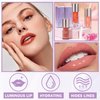 QIUFSSE Korean Clear Lip Oil Tinted Lip Plumper Gloss for Women Big Brush Head Hydrating Lip Glow Oil for Lip Care and Dry Lips - 05 Smoke Gray Pink