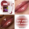 Lamel Hydrating Lip Oil LET`S GLAZE - Hydrating Lip Gloss Flavoring Oil - Fat Oil Lip Gloss - Hydrating Lip Oil Treatment - Plumping Lip Oil Gloss - Clear Lip Gloss - №404 Chocolate Cookies