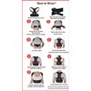 10PCS Magnets Back Support Belt for Posture Correction and Back Pain Support - Unisex (L, Black)