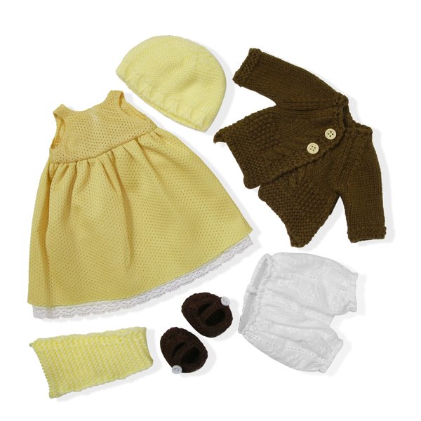 BlissfulPixie Handmade Waldorf Doll Clothes 12 inch Clothing Set with Pretty Box Girl Christmas Birthday Present-Amelia's Clothes Accessories