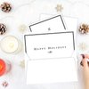 2025 Happy Holidays Greeting Cards – Minimalist Border Christmas, Xmas, New Year Greetings, Invitations, Thank You's, Small Business, Gift and Presents – 25 per Pack, Envelopes Included – 4.5" x 6"