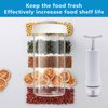 Mason Jar Vacuum Sealer and Accessory Hose Compatible with FoodSaver Vacuum Sealer Portable Hand Pump Vacuum Sealer for Jars Regular & Wide Mouth and Lid, Jar Vacumn Sealer Kit for Food Storage