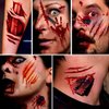 Zombie Makeup,Halloween Makeup,11 Unique Sheets,Fake Blood, Scar Tattoo,Halloween Tattoos Fake Blood Makeup Vampire Makeup, Enjoy Halloween Makeup Kit Zombie Tattoos,11 Sheets,61 Pics Fake Scars Cuts