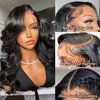 AUOCATTAIL Glueless Wigs Human Hair Pre Plucked Pre Cut 150% 13x4 Hd Transparent Lace Front Wigs With Baby Hair 28 Inch Body Wave Human Hair For Black Women