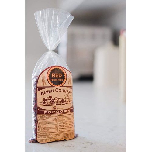 Amish Country Popcorn | 1 lbs Bag | Red Popcorn Kernels | Old Fashioned, Non-GMO and Gluten Free (Red - 1 lbs Bag)