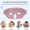 2PCS Ice Face Eye Mask, Cold Hot Gel Face Eye Mask,Face Mask Reusable Gel Bead Ice Mask with Soft Plush for Cooling Freezer Eye Mask for Puffy Eyes, Redness, Headaches, Stress