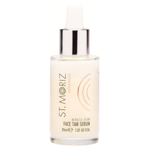 St Moriz Advanced Miracle Glow Face Tanner Serum - Hydrating Self Tan Face Serum With Q10 & Hyaluronic Acid - Natural Radiant Glow & Gradual Face Self Tanner, Dermatologically Tested (1.01 Fl. Oz)
