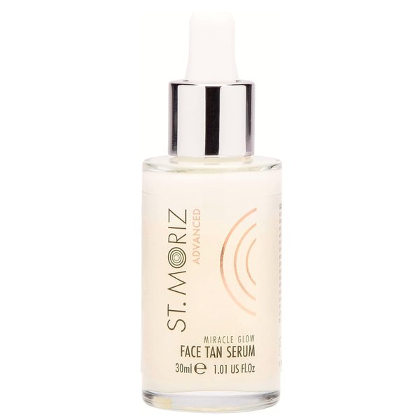 St Moriz Advanced Miracle Glow Face Tanner Serum - Hydrating Self Tan Face Serum With Q10 & Hyaluronic Acid - Natural Radiant Glow & Gradual Face Self Tanner, Dermatologically Tested (1.01 Fl. Oz)