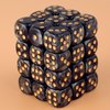 36 Pieces 12mm 6 Sided Mini Dice Set,Pearl Pattern D6 Game Dice Set,6 Sided Standard Game Dice for Board Games Dice Games Classroom Teaching Dices Game, with Portable Gaming Box(Black)