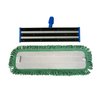 Real Clean 18 Inch Green Fringe Microfiber Dust Mop Pads (Pack of 2)