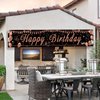 Happy Birthday Decorations - Black and Rose Gold Happy Birthday Banner Sign, Happy Birthday Backdrop for Girls Women Birthday Party Decorations