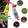 Handheld Horns, Soccer Air Horn Hand Push Pump Children Party Noisemaker Cheer-leading Fans Horn Trumpet 2pcs, with 10pcs Inflatable Fireworks Guns, Party Toys Confetti Fireworks