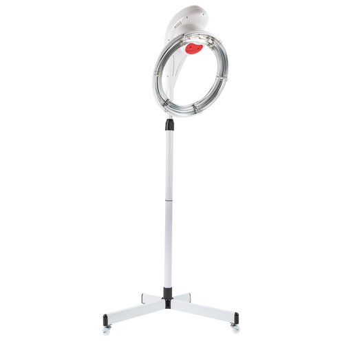 Salon Hair Dryer Professional 950W Standing Salon Dryer Rotating Hair Processor with Swivel Caster Rolling Base Stand Up Orbiting Hair Dryer for Salon Spa Home Color Processor Hair Care,White