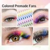 Colored Premade Fans Eyelash Extensions 5D 12mm Professional Colored Individual Lashes Volume Lash Extensions Ponited Base Premade Fans