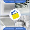 Blue Handheld Mini Blinds Cleaner Shutters, Curtain Brush Dust Remover Orange with 7 Removable Microfiber Sleeves, Air Conditioning Home Gadgets, Car Vents, Fan Shutters (Blue, with 7 blades)