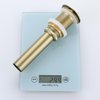 RANDOM Brushed Gold Sink Drain Stopper without Overflow Bathroom Pop Up Drain Faucet Assembly Stopper for Vessel Vanity Sink Solid Brass RD83001BG.