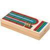Regal Games - Traditional Wooden Cribbage Board Set - - Includes9 Metal Pegs, 1 Wood Game Board, Deck of Cards -Classic Tabletop Game Fun for Family Game Night - for 2-4 Players - Ages 8+