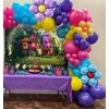Magic Flowers House Backdrop Fairy Buttfly Woodland Background for Birthday Party Supplies Kids Movie Scene for Girls Madrigal Family Happy Birthday Background Decorations (7X5FT)