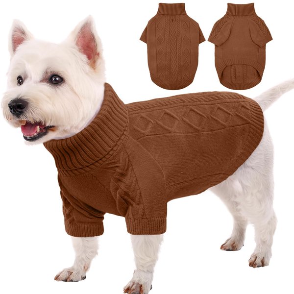 Kuoser Small Dog Sweater, Dog Sweaters for Small Dogs, Winter Dog Clothes for Small Dogs Boy Girl, Christmas Thanksgiving Dog Knitswear Puppy Sweater for Yorkie, Bichon Frise, Shih Tzu