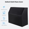 Upright Piano Cover, Piano Full Cover Dustproof Waterproof, Silver-coated Oxford Fabric Piano Protective Cover Black, Block Sunlight, Moisture, Dust
