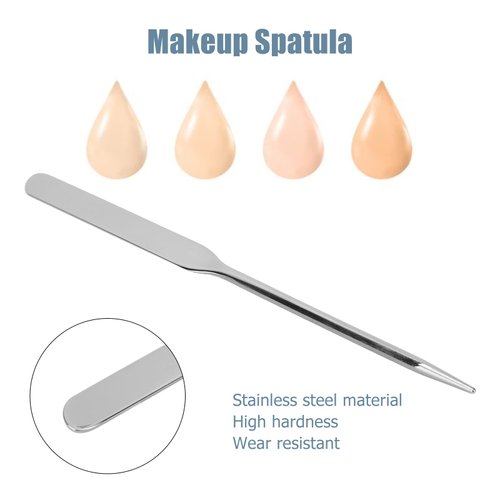 Stainless Steel Makeup Spatula, Liquid Foundation Spatula Stainless Steel Ergonomic Nail Art Stirring Tool Makeup Artist Makeup Tool