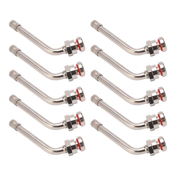 Camrusic Truck Tire Valve Stems, TR545D 60 Degree Valve Stem Extension Adaptor Compatible with Alcoa 22.5in 24.5in Aluminum Wheels (Pack of 10)