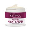 Retinol Skincare LdeL Cosmetics Night Cream Vitamins A + C + E Works While You Sleep to Reduce Fine Lines And Other Signs of Aging 1.7 Oz.
