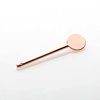 3Pcs Round Metal Cosmetic Spoon Spatulas Makeup Spatula Eye Cream Spoon Beauty Scoop Mini Spoon Makeup Beauty Spoons Mini Cosmetic Skincare Spatula for Home Salon, Gold, Silver, Rose-Gold