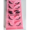 False Eyelashes, 5 Pairs, Wispy Long Curls, Faux Mink Look, Reusable