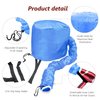 Hair Dryer Bonnet Attachment for Hair Styling and Drying at Home, Soft Adjustable - Blue