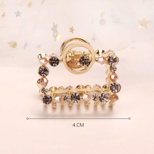 3PCS Women Lady Chic Metal Hair Claw Jaw Alloy Rhinestone Fancy Hair Clip Hair Pins (B#)