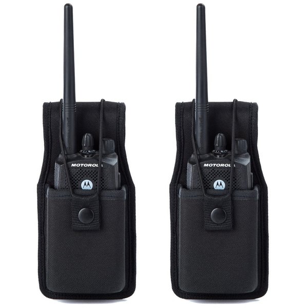 LUITON Universal Radio Case Two Way Radio Holder Universal Pouch for Walkie Talkies Nylon Holster Accessories for MOTOROLA MT500, MT1000, MTS2000 and Similar Models (2 PACK)