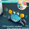 Crawling Crab Dog Toys,Escaping Crab Dog Toy with Obstacle Avoidance Sensor,Interactive Dog Toys with Music Sounds & Lights for Dogs Cats Puppy/Small/Medium Christmas Birthday Gifts Pets