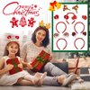 Zhehao 36 Pcs Christmas Headbands with Different Designs Santa Reindeer Antlers Headbands Christmas Accessories Holiday Costume Headbands for Adults and Kids Christmas Party Favors