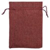 48-Pack 3x4 Natural Burlap Gift Bags w. Drawstring (Maroon Red, X-Small) for Party Favors, Presents or DIY Craft by TheDisplayGuys